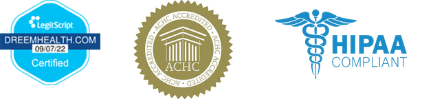 LegitScript Certified, ACHC Accredited, HIPAA Compliant